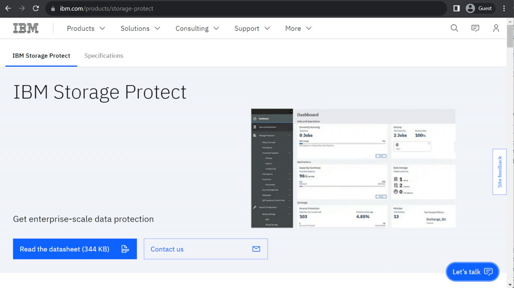 ibm landing page