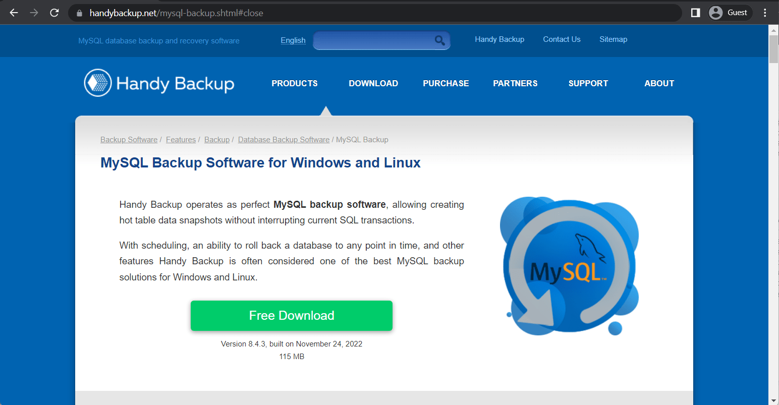 MySQL backup software tools. MySQL automatic backup solutions