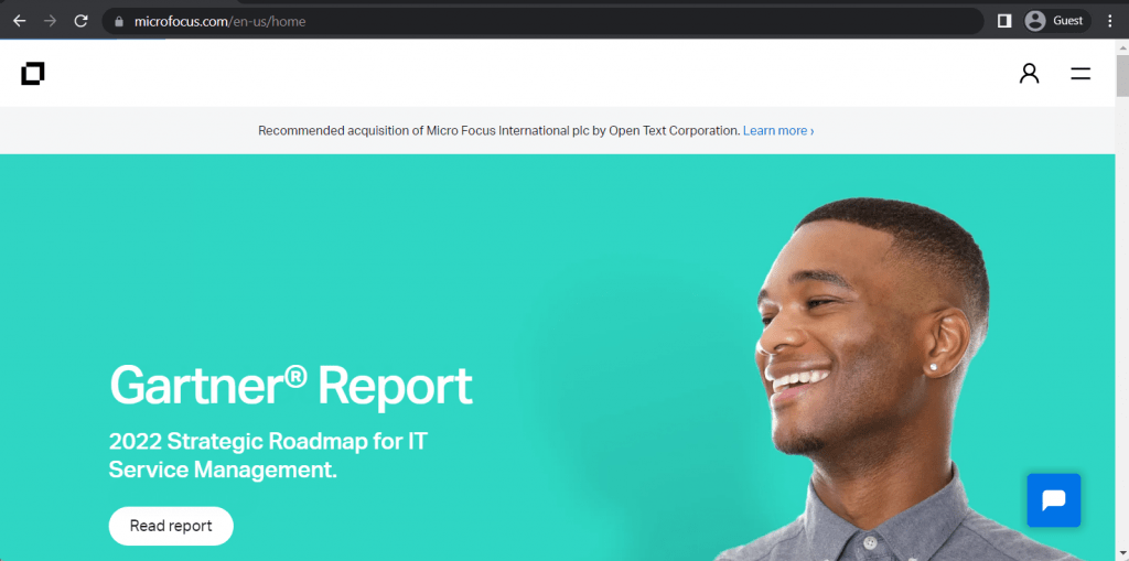 microfocus landing page