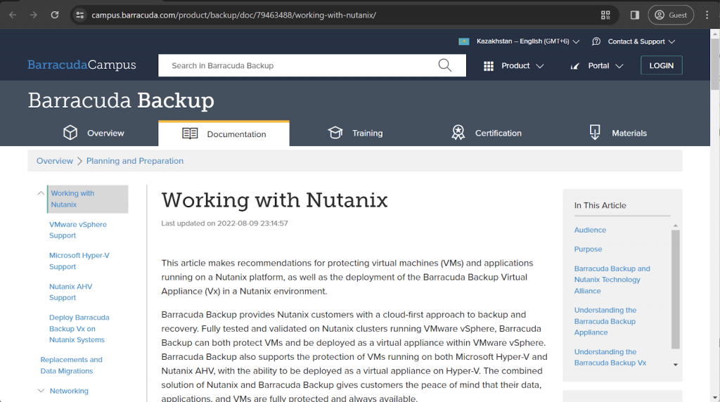 barracuda backup landing page