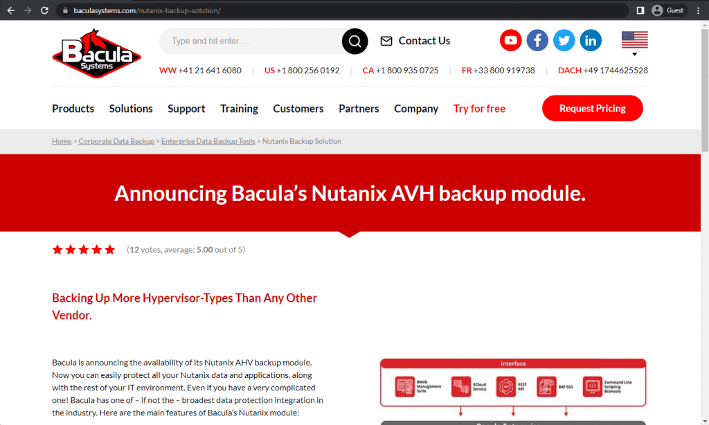 bacula enterprise landing page