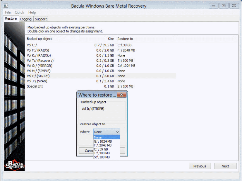 bacula windows bare metal recovery screen #9