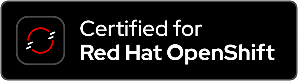 Certified for Red Hat OpenShift Platform button